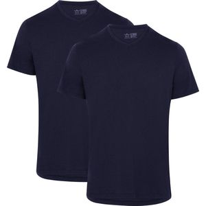 DANISH ENDURANCE T-Shirt voor Heren - V-Neck - Marineblauw - 2 pack