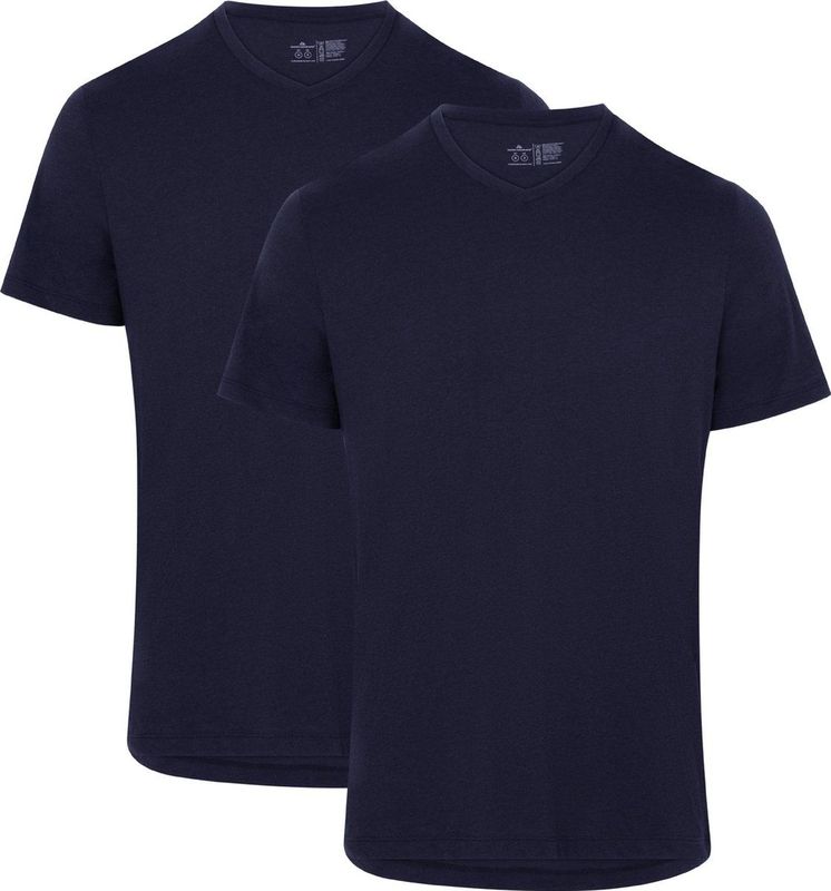 DANISH ENDURANCE T-Shirt voor Heren - V-Neck - Marineblauw - 2 pack