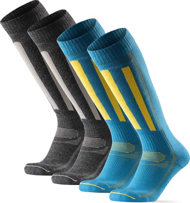 DANISH ENDURANCE Skisokken - van Merino Wol - Meerkleurig - 39-42 - 2-pack