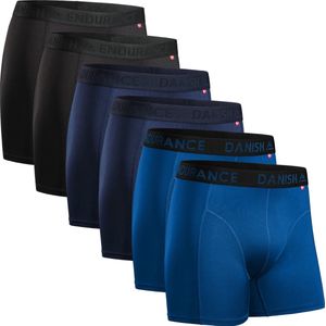 DANISH ENDURANCE Sportonderbroeken Heren - Quick Dry - Sport Boxershorts - 6 pack - Meerkleurig- Maat XXXL