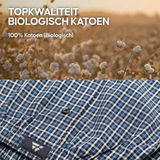 DANISH ENDURANCE Losse Boxershorts biologisch katoen Heren Ondergoed - Knoopgulp - 6-pack - Blauw/Gestreept Mix - Maat 3XL