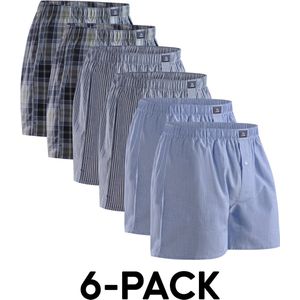 DANISH ENDURANCE Losse Boxershorts biologisch katoen Heren Ondergoed - Knoopgulp - 6-pack - Maat 3XL