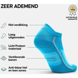 DANISH ENDURANCE Korte Lichtgewicht Hardloopsokken 5 paar - anti blaren technologie - Maat 43-47