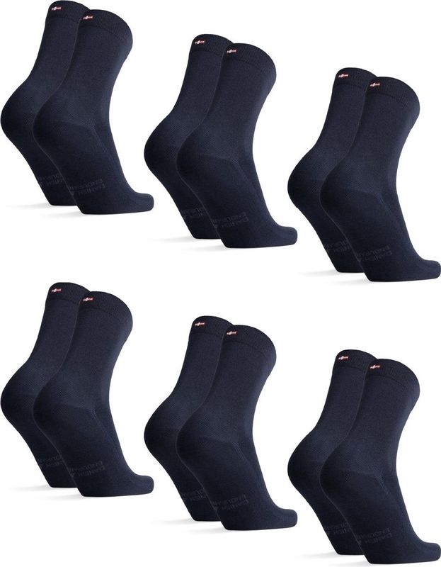 DANISH ENDURANCE Bamboe Sokken - Antibacterieel - Marineblauw - 6 Paar