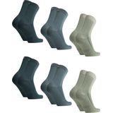 DANISH ENDURANCE - Klassieke Bamboe Viscose - Sokken - Meerkleurig - 6-paar