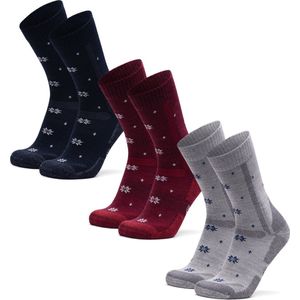 DANISH ENDURANCE Wandelsokken met Merino Wol Dames en Heren - anti blaren & ademend - 3 paar - Maat 43-47