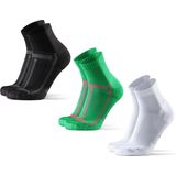 DANISH ENDURANCE Kwartlengte Hardloopsokken voor Lange Afstanden Dames en Heren 3 paar - anti blaren - Maat 43-47