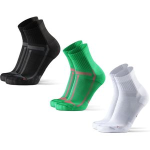 DANISH ENDURANCE Kwartlengte Hardloopsokken voor Lange Afstanden Dames en Heren 3 paar - anti blaren - Maat 43-47