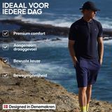 DANISH ENDURANCE Classic Fit Poloshirt Heren - Biologisch Katoen - 2-pack - Korte Mouw - Wit en Marineblauw