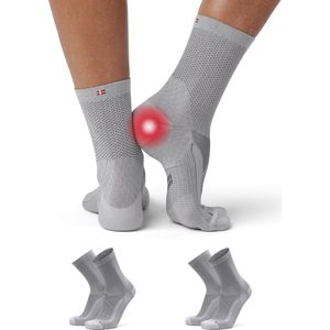 DANISH ENDURANCE Steunsokken voor Hielspoor - Plantaire Fasciitis - Sokken voor Neuropathie - 2 pack - 43-47