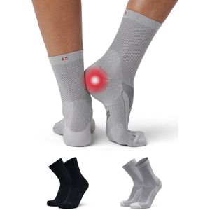 DANISH ENDURANCE Steunsokken voor Hielspoor - Plantaire Fasciitis - Sokken voor Neuropathie - 2 pack - 43-47