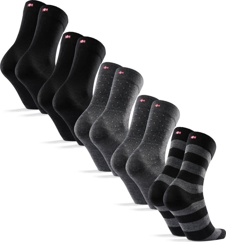 DANISH ENDURANCE - Merinowol Sokken - Meerkleurig - 5 paar