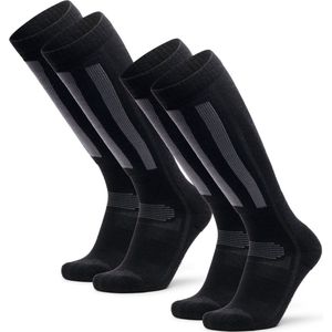 DANISH ENDURANCE - Skisokken - Zwart/Donkergrijs - van Merino Wol - 43-47