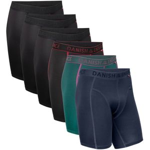 DANISH ENDURANCE - Sport Boxershorts - Meerkleurig - Extra Lang - 6 pack