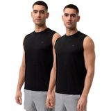 DANISH ENDURANCE Tanktop voor sportschool en fitness, mouwloos, ademend, sneldrogend, 1 of 2 paar, S