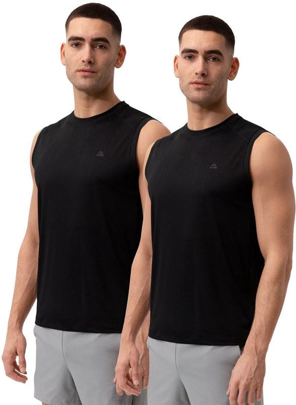 DANISH ENDURANCE Tanktop voor sportschool en fitness, mouwloos, ademend, sneldrogend, 1 of 2 paar, S