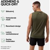 DANISH ENDURANCE - Sport Tank Top - Olijfgroen - Quick-Dry - Gerecycled Materiaal - 2-pack