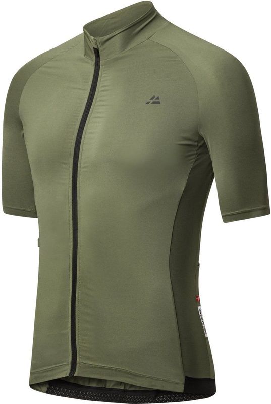 DANISH ENDURANCE - Fietsshirt - Olijfgroen - Korte Mouwen - Ademend - Volledige Ritssluiting