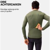 Danish Endurance - Fietstrui - Olijfgroen - Lange Mouwen - Quick-Dry - Achterzakken