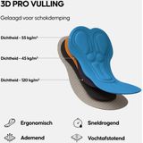 DANISH ENDURANCE - Wielershort Heren - 3D Pro Padding - Sneldrogend - Voor Lange Afstand Fietsen - Zwart - Maat M