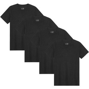DANISH ENDURANCE - T-Shirt - Zwart - Crew Neck - 4 pack