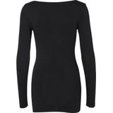 Vero Moda - Extra Lang Shirt - Zwart - Lichte Kwaliteit