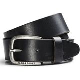 Jack & Jones JacPaul Riem Zwart Leer Zilveren Gesp - 90