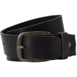 Jack & Jones JacPaul Riem Zwart Leer Zilveren Gesp - 80