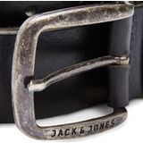 Jack & Jones Herenriem Jac Paul, echt leer, jeansbroekriem, Zwart