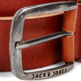 Jack & Jones JacPaul Riem Lichtbruin Leer Zilveren Gesp - 90