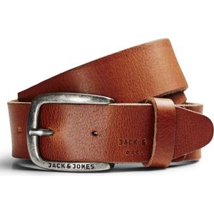 Jack & Jones JacPaul Riem Lichtbruin Leer Zilveren Gesp - 90