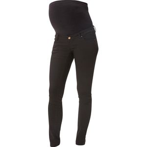 Mama Licious Positiemode Slim Jeans Broek met Buikband - Zwart