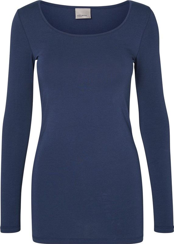 Vero Moda - Extra Lange T-shirt - Zwart - Katoen