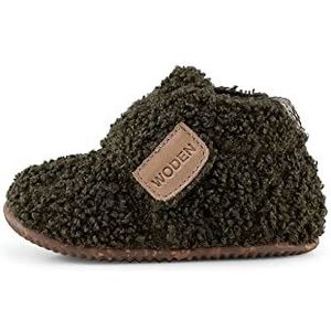 WODEN KIDS Kim Teddy First Walker Schoen voor kinderen, uniseks, dark olive, 22 EU