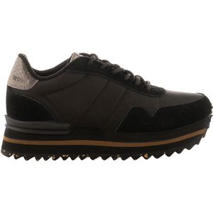 Woden Nora Iii Plateau Sneakers voor dames, Nee 020 Zwart, 42 EU