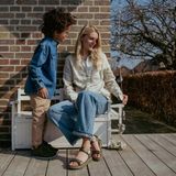 Woden - WL926 - Sandalen - Groen - Stof - Klittenband - Casual