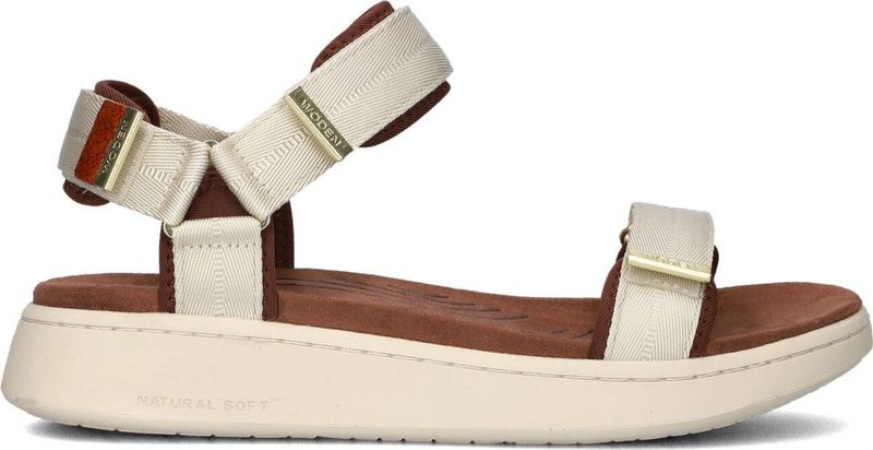 Woden - Line - Sandalen - Beige - Goud