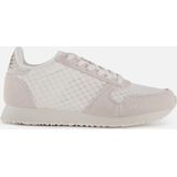 Woden, Klassieke Suede Mesh Sneaker Beige, Dames, Maat:42 EU