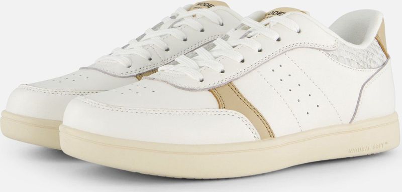 Woden, Schoenen, Dames, Beige, 40 EU, Leer, Bjork Color Block Sneakers