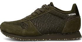 Woden Ydun Suede Mesh II Damessneakers, Groen