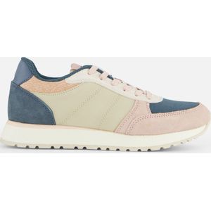 Woden, Schoenen, Dames, Beige, 38 EU, Leer, Sneakers met Innovatief Design en Coole Kleurdetails