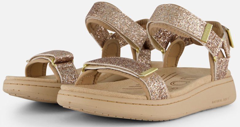 Woden - WL934 - Sandalen - Bruin - Synthetisch - Gesp - Casual