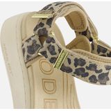 Woden Line Leopard Sandalen Leer - Dames