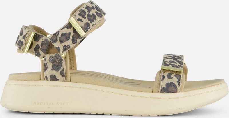 Woden Line Leopard Sandalen Leer - Dames
