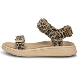 Woden Line Leopard Sandalen Leer - Dames