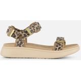 Woden Line Leopard Sandalen Leer - Dames