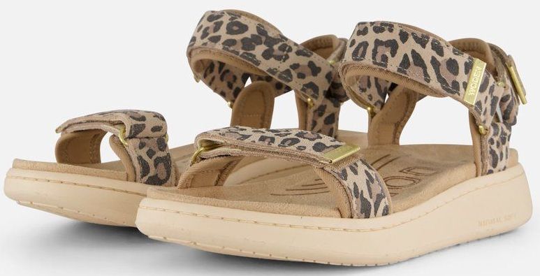 Woden Line Leopard Sandalen Leer - Dames