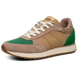 Woden Ronja groen met beige dames sneakers