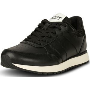Woden - Ronja - Leren Sneaker - Zwart