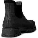 Woden Liv Croco Waterproof Laarzen - Rubber - Dames - Zwart